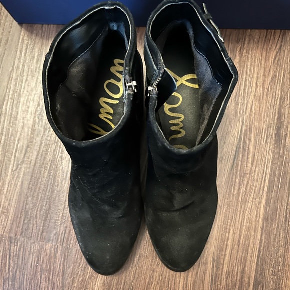 SAM EDLEMAN LEATHER BUCKLE ANKLE BOOTIES SIZE 10 - Picture 7 of 16